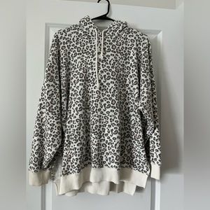 Pink and White Cheeta Print sweater